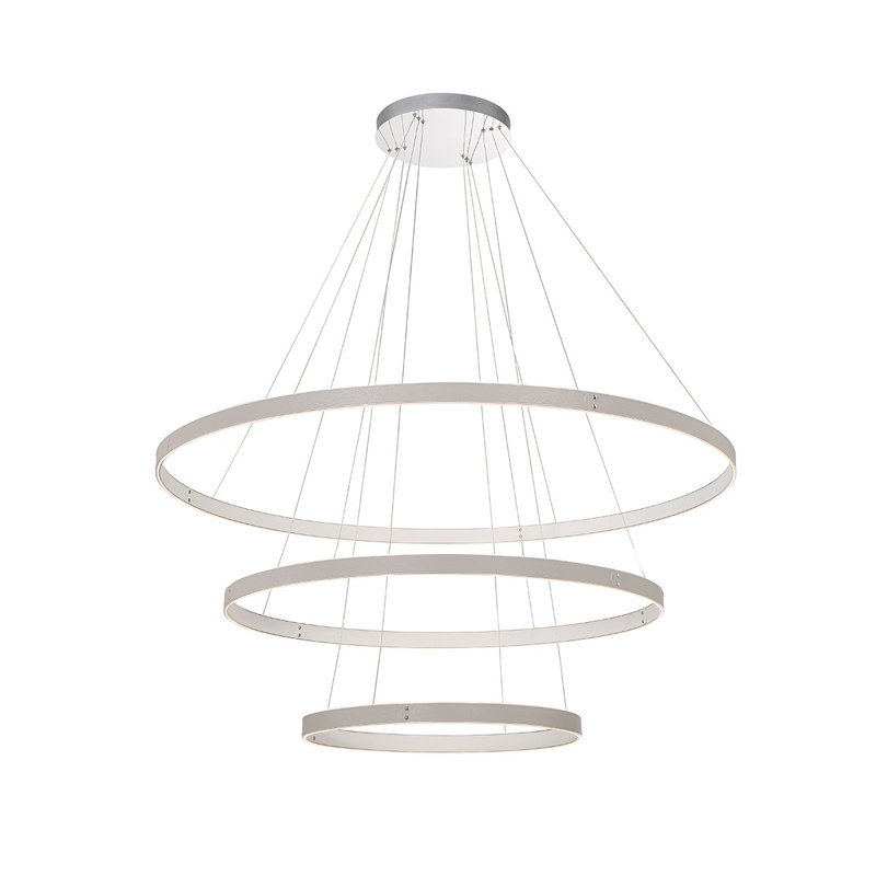 Lustre 1 lumière Verdura, Gris / blanc