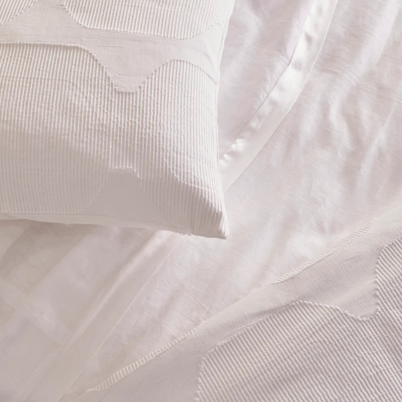 The Met X Ann Gish Lovers Kimono Duvet Cover, White, King Duvet Cover