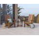 Modern 3-Piece Curveback Adirondack Set with Long Island 18" Side Table