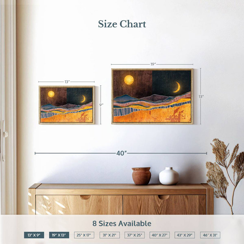 Blairs Dusk To Dawn, 19" X 13", Floating Frame Natural Wood