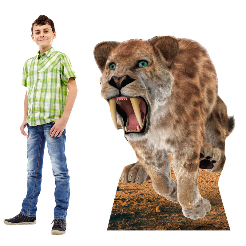 Life-Size Saber Tooth Tiger Cardboard Standup Decor