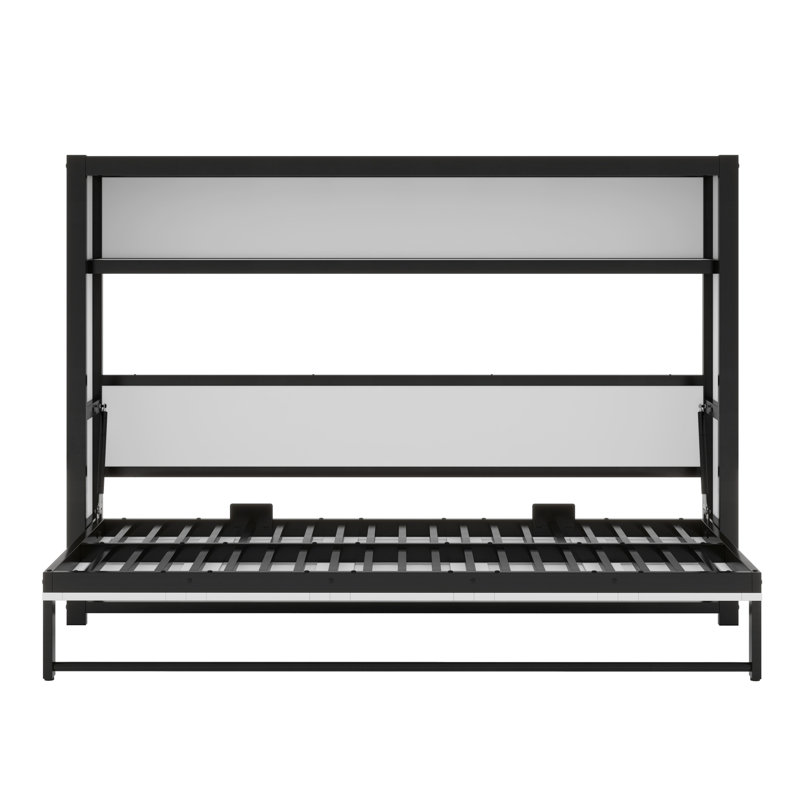 Lit escamotable avec tablettes Murphy, Blanc