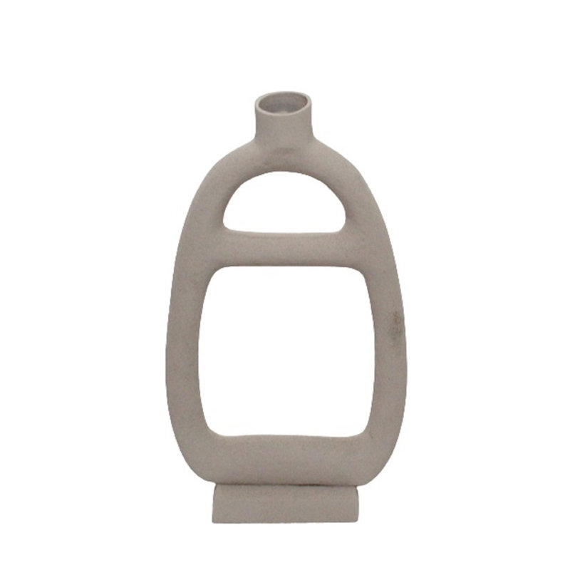 Aluminum Candlestick Holder, Off White