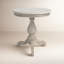 Danielle Marble 24" Pedestal Side Table-545122855