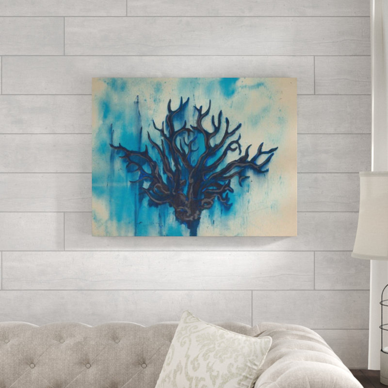 Chelsea Art Studio Blue Coral Abstract by Kelly O'Neal Graphic