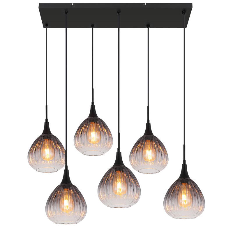 Dannelle 6 - Light Matte Black Pendant