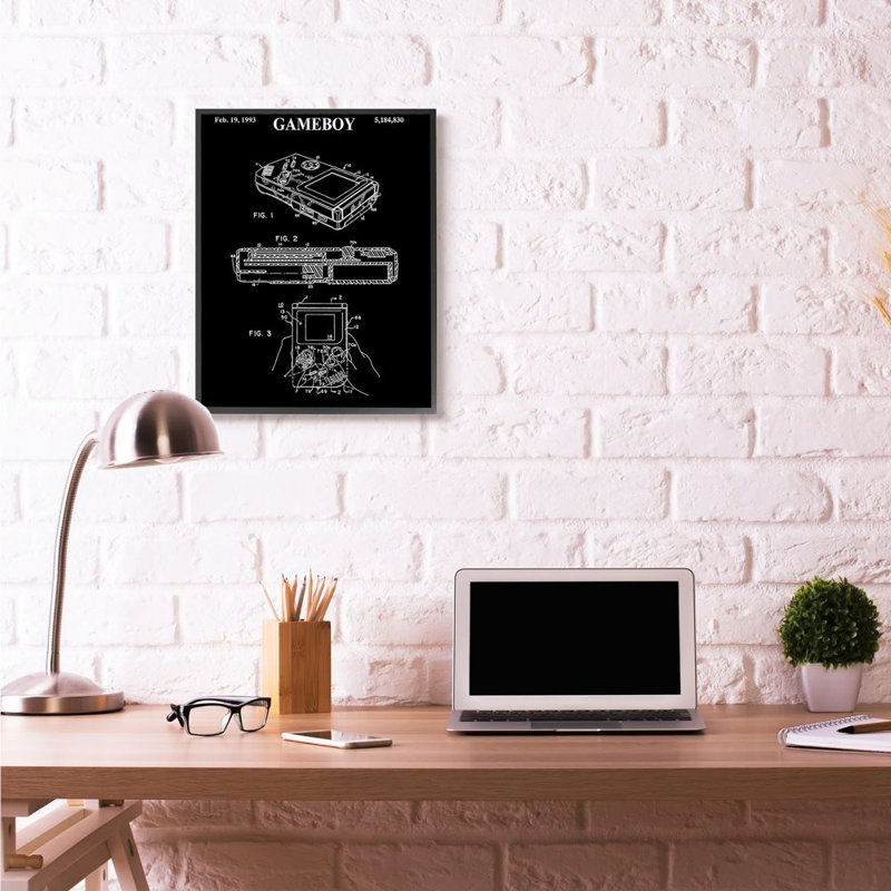 Décoration murale Felder, H 30 po x l 24 po x P 1,5 po, Giclée encadrée noir minuit