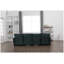 U-Shaped Chenille Cloud Sofa, 110" 4-Seat Sectional Couch in Emerald for Living Room