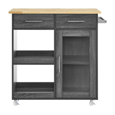 Modway Culinary Kitchen Cart With Towel Bar