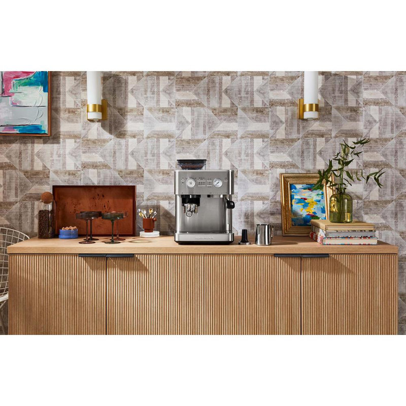 KitchenAid Semi Automatic Espresso Machine with Burr Grinder - Stainless Steel, Stainless Steel
