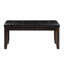 Banc noir et espresso avec coussin touffeté