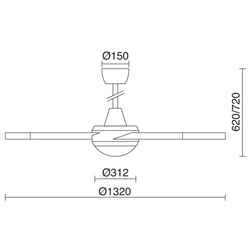 Apeksha 132cm Ceiling Fan with LED Lights