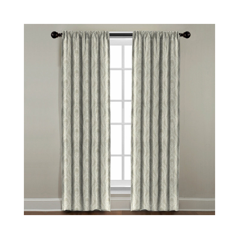 Cotton Room Darkening Curtain Single Panel, 50" W x 120" L, Light Khaki Olive