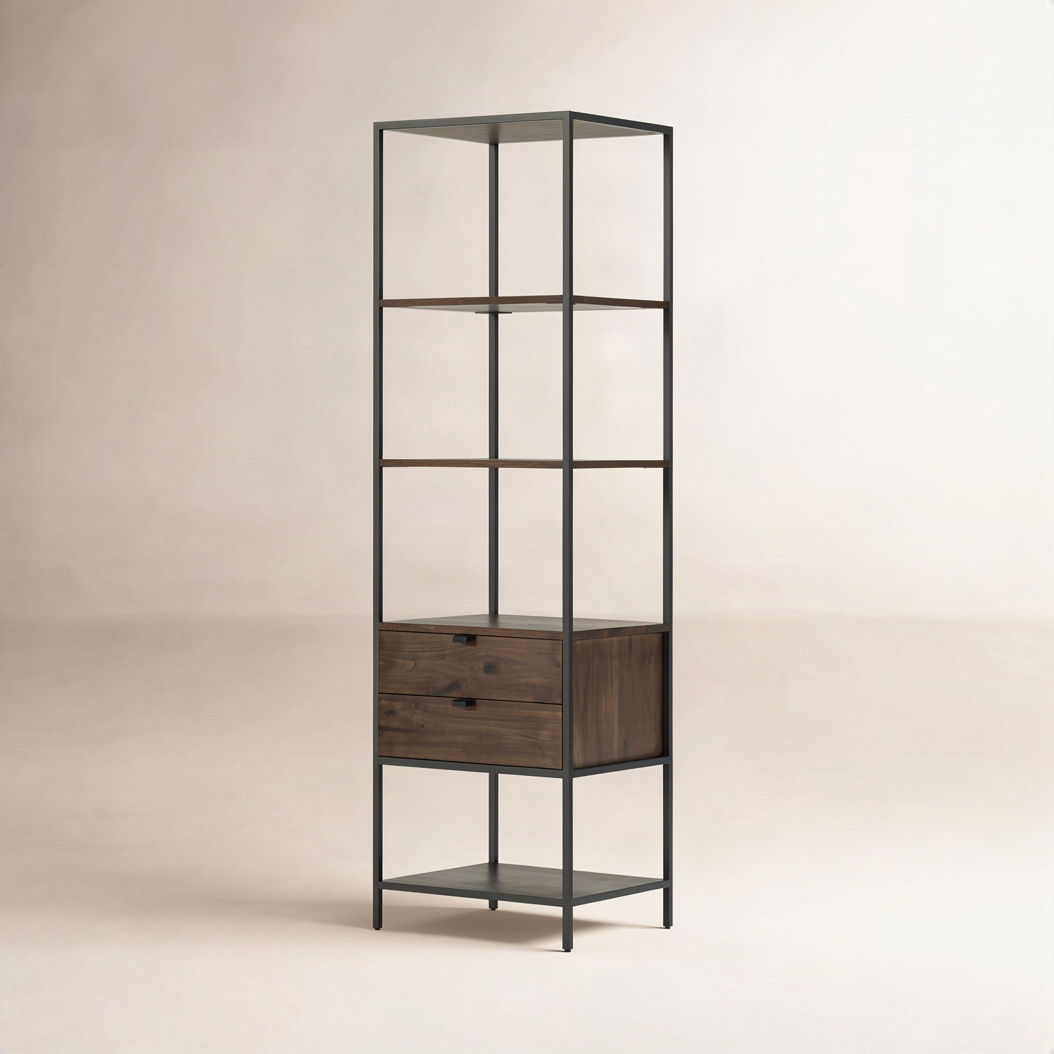 Loki 24" Bookcase, Natural Iron