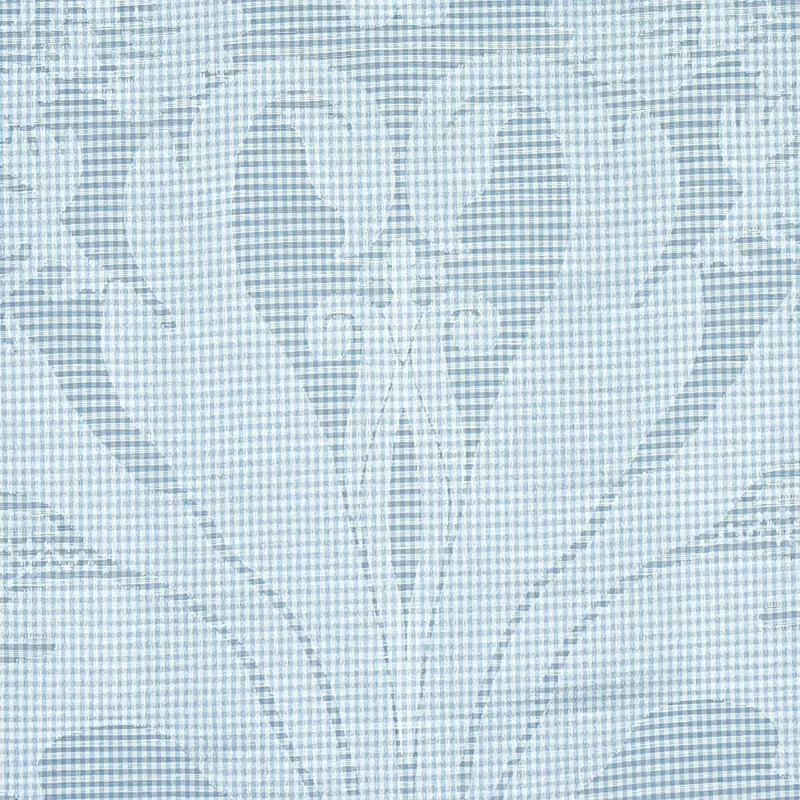 Colette Linen/Silk Damask Fabric, Chambray