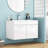 32" Wall-Mounted Glossy White Bathroom Vanity with Ceramic Sink Combo and 2 Soft-Close Doors
