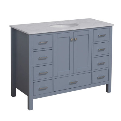 Claudett 48'' Single Bathroom Vanity with Top