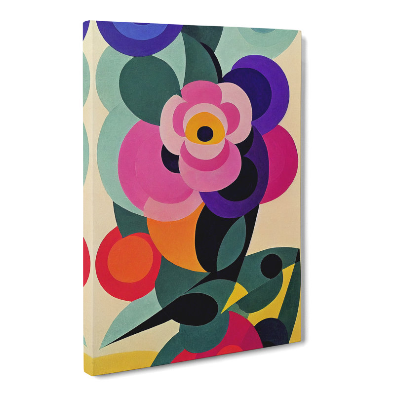 Garrey Peony Flower Abstract - Wrapped Canvas, 50cm H x 35cm W x 3cm D