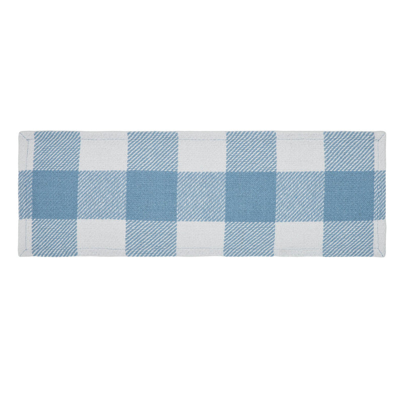 Linge de table à carreaux Annie Buffalo, Bleu / blanc, 24 po x 8 po