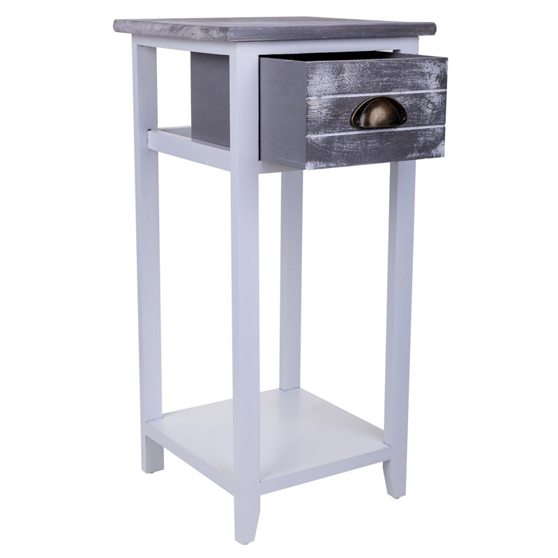 Atlas 30 cm W Bedside Table, Grey