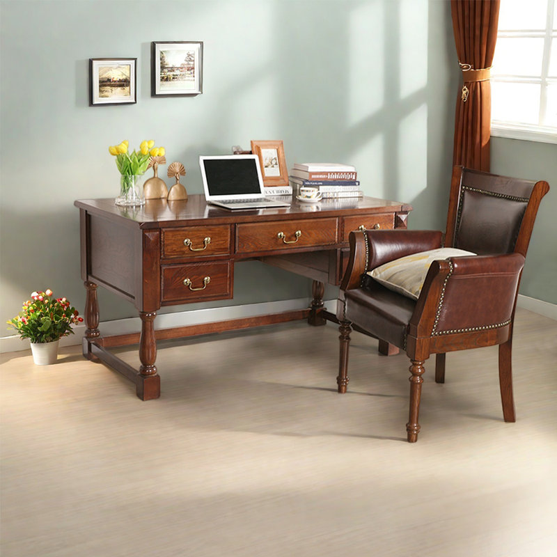 American style luxury desk and chair combination