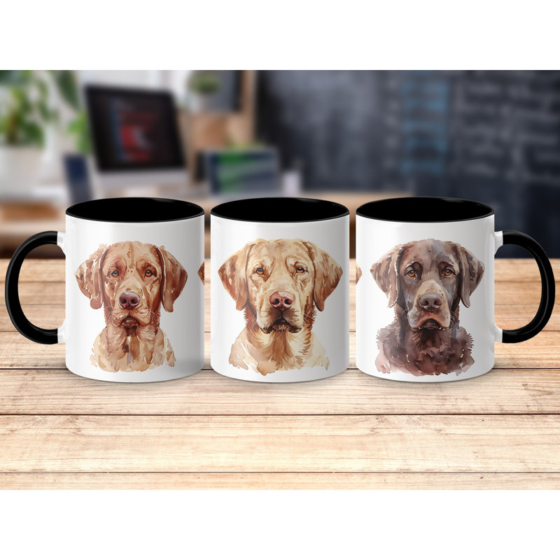 Three Labrador Retriever Design 11oz Coffee Mug, 2