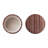 Cotton Velvet Upholstered Striped Round Storage Ottoman