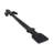 Black Wrought Iron Dummy Strap Hinge 12" L Fleur De Lis Rust Resistant