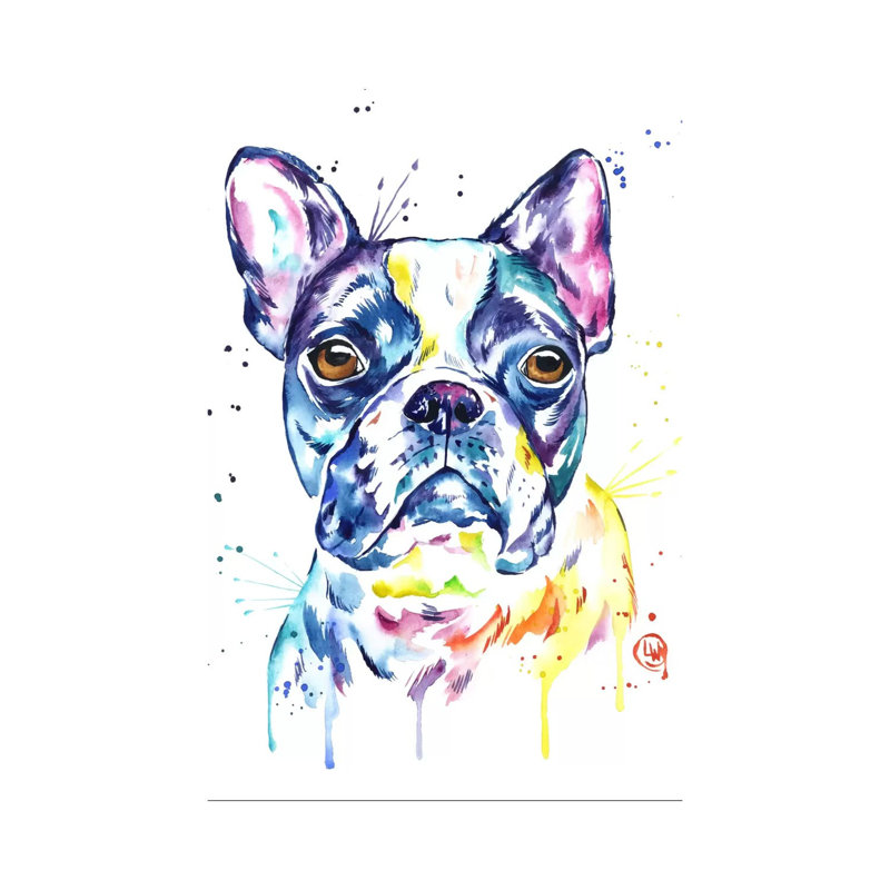 Boston Terrier by Lisa Whitehouse - Wrapped Canvas Painting, 101.6 cm H x 66.04 cm W x 1.91 cm D