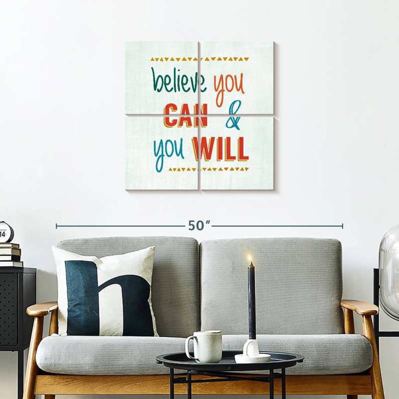 Tergel Believe You Can And You Will, H 26 po x l 26 po