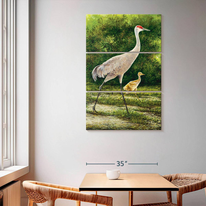 Brampt Strolling Cranes, 65" H x 42" W