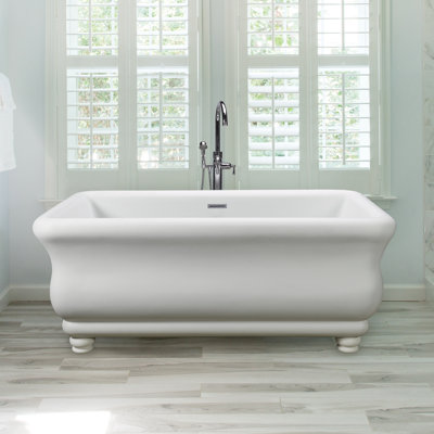 MTI Solutions 66" Freestanding Soaking Bathtub