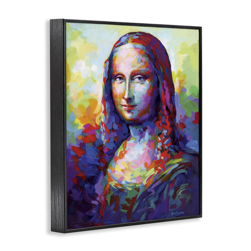 Peinture abstraite classique, giclée par Leon Devenice, Giclée encadrée noir minuit, H 14 po x l 11 po