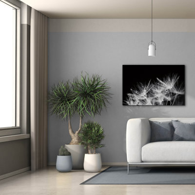 «Dandelion Dewdrops 2» par Laura Marshall, art mural sur toile