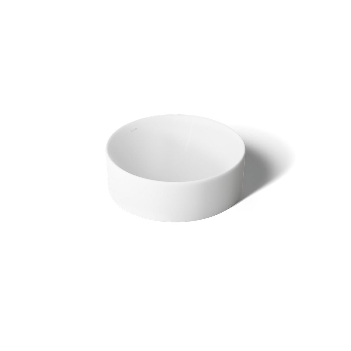 Vox Vitreous China Circular Vessel Bathroom Sink with Overflow, White
