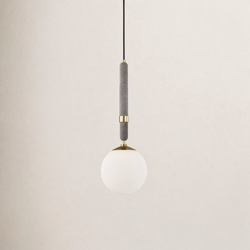 Harley 1 - Light Single Pendant, Aged Brass, 26.75" H x 9.5" W x 9.5" D