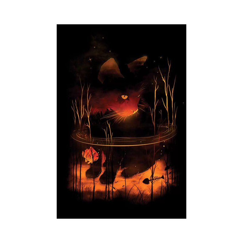Poisson-chat par Nicebleed - Giclée sur toile tendue avec châssis, H 12 po x l 8 po x P 0,75 po