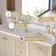 Meuble-lavabo sur pied l 60 po x H 35 po avec comptoir en quartz blanc Carrera et double lavabo encastré, entièrement assemblé