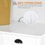 Console avec 4 tiroirs et tablette à lattes pour cuisine, vestibule, blanc Longshore Tides-1653855209
