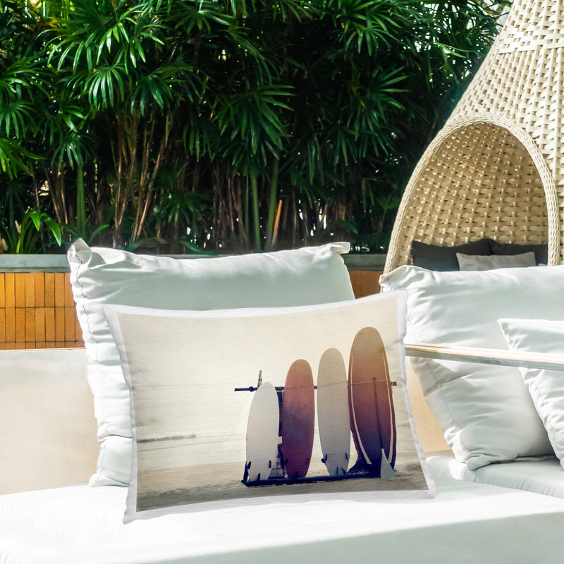 Coussin décoratif de plage imprimé à la plage par Mike Calascibetta