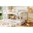 Full Over Full Bunk Bed With Ladder, White
