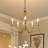 Fieldhouse 5-Light Unique Drum Gold Chandelier