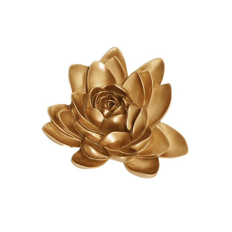 Handmade Traditional 3D Floral Wall Decor On Resin, 5.9" H x 5.5" W x 1.2" D