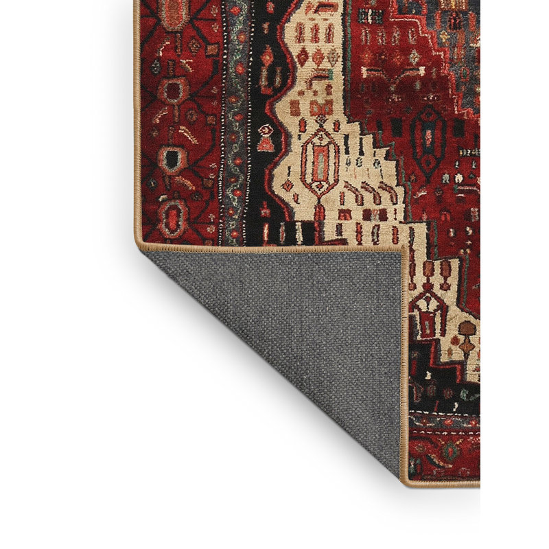 Tapis rouge à motif sud-ouest, Rectangle 5 pi x 7 pi