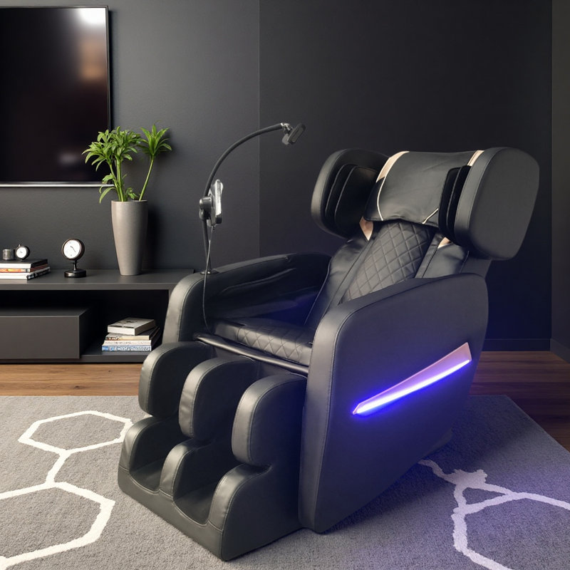 Fauteuil de massage à pression zéro, chaleur et pieds Laneyah