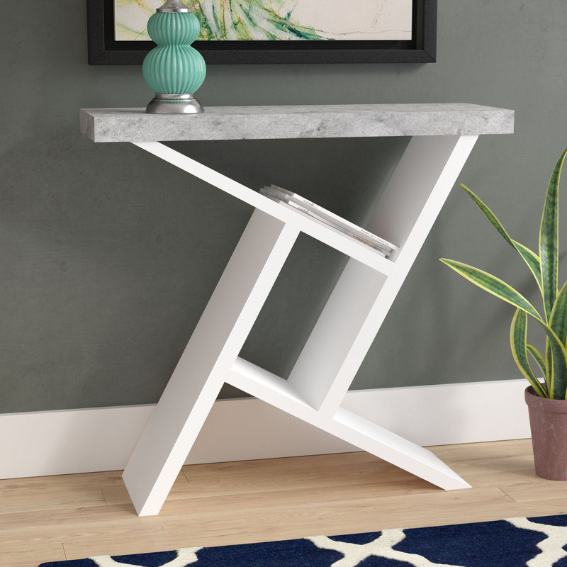 Table d'appoint étroite en stratifié parfaite comme console ou table de canapé pour le salon ou la chambre à coucher Ayling