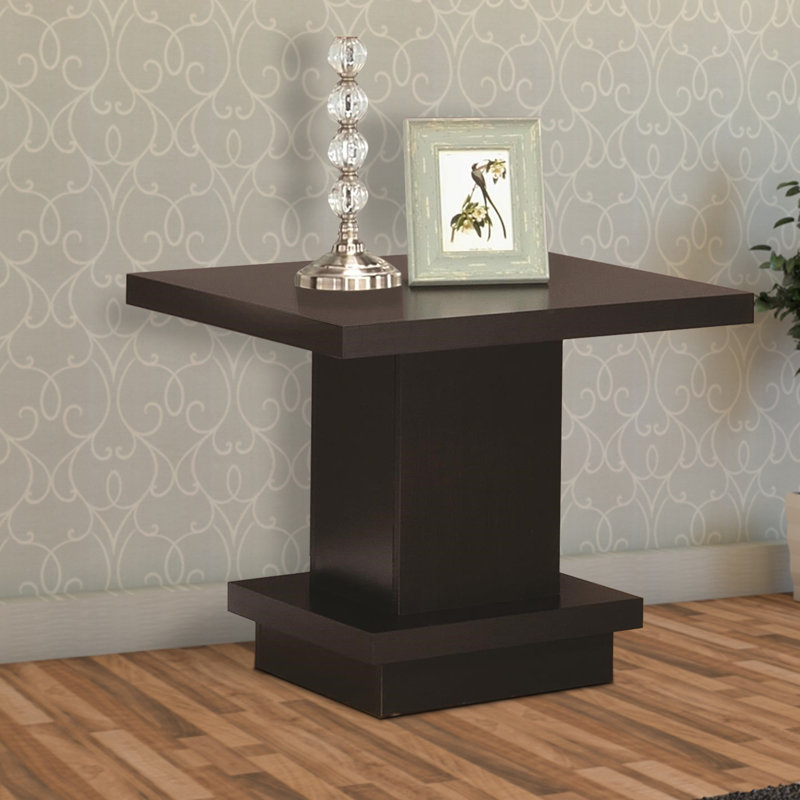 Solid Wood Top End Table