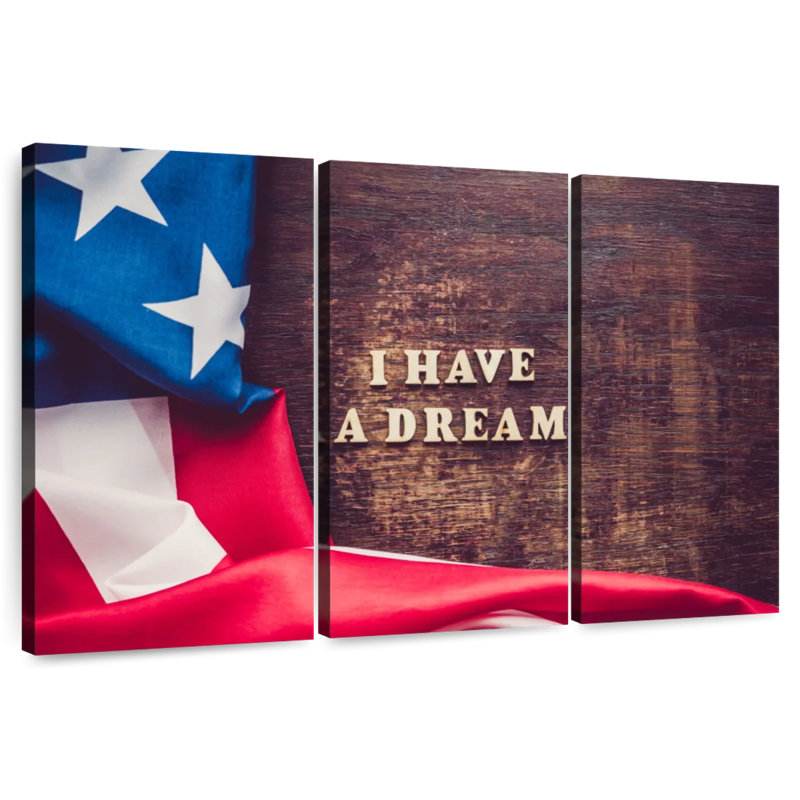 Lelend I Have A Dream American Flag, 32" H x 50" W