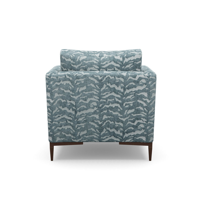 Aiden Accent Chair, Tigre Denim, Antique Bronze