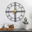 Aeryk 60cm Silent Modern Oversized Decorative Cut Out Metal Wall Clock